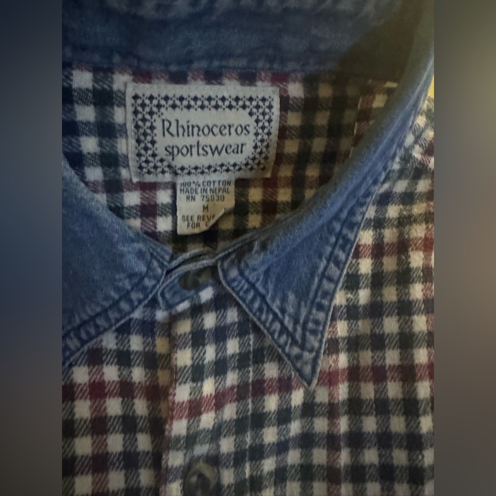 Vintage 90s Rhinoceros sportswear Womens button up size M - Picture 2 of 3